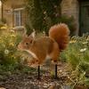 Realistic Squirrel Lawn Figurine Garden Stake, 2D Flat Acrylic Yard Art for Cute Ornament Outdoor Patio Pathway Decoration Stakes