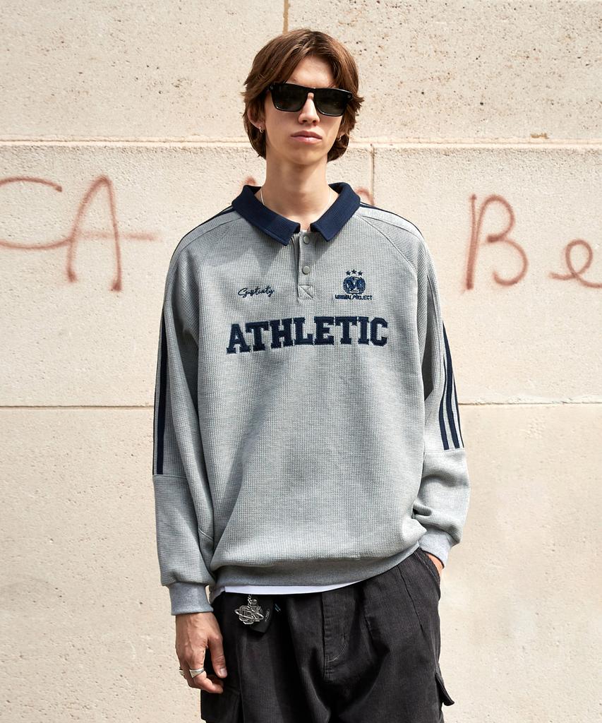 MINIMALPROJECT Athletic Track Collar Sweatshirt Mkt101 [Gray]