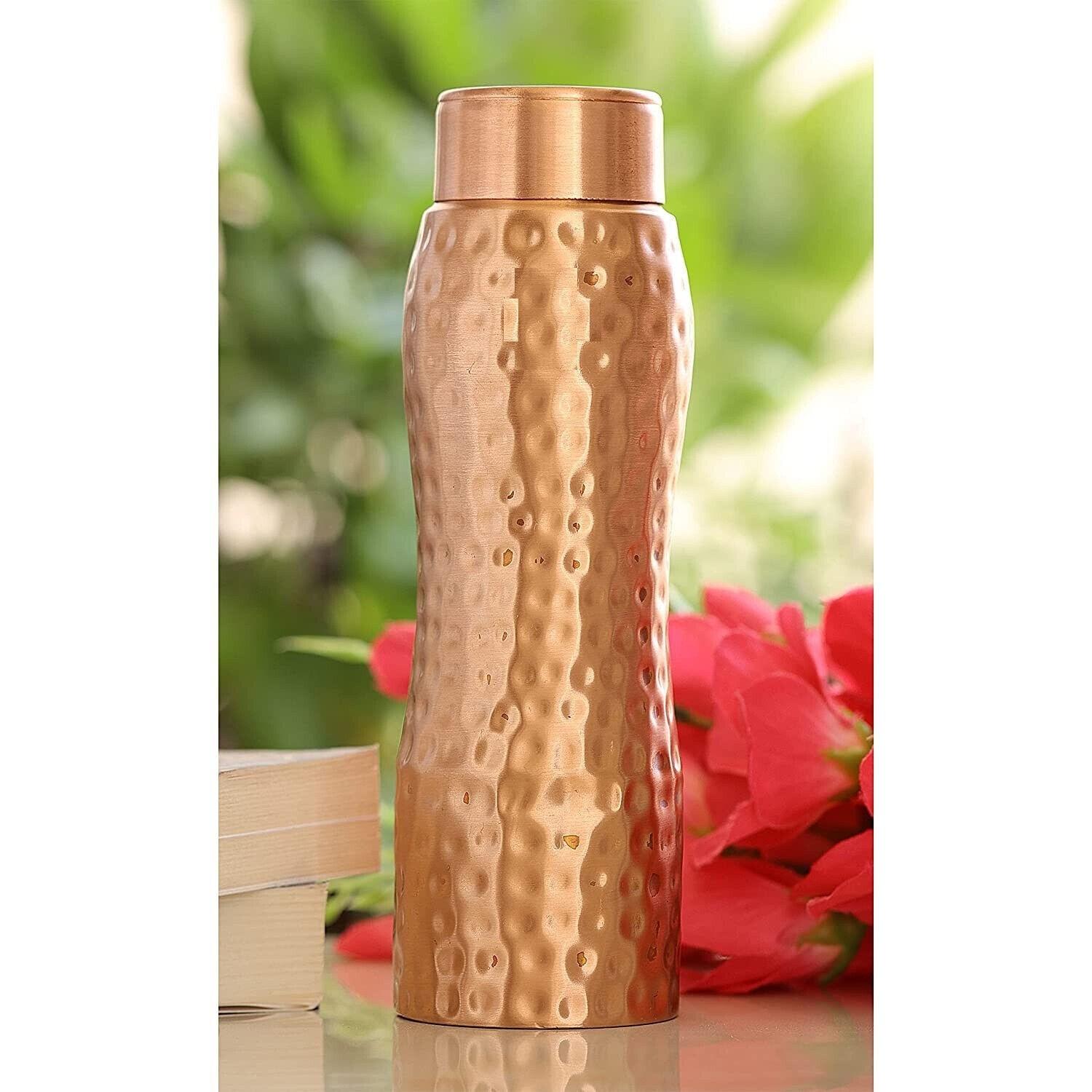 Hammered Copper Water Bottle 900ml MN1293