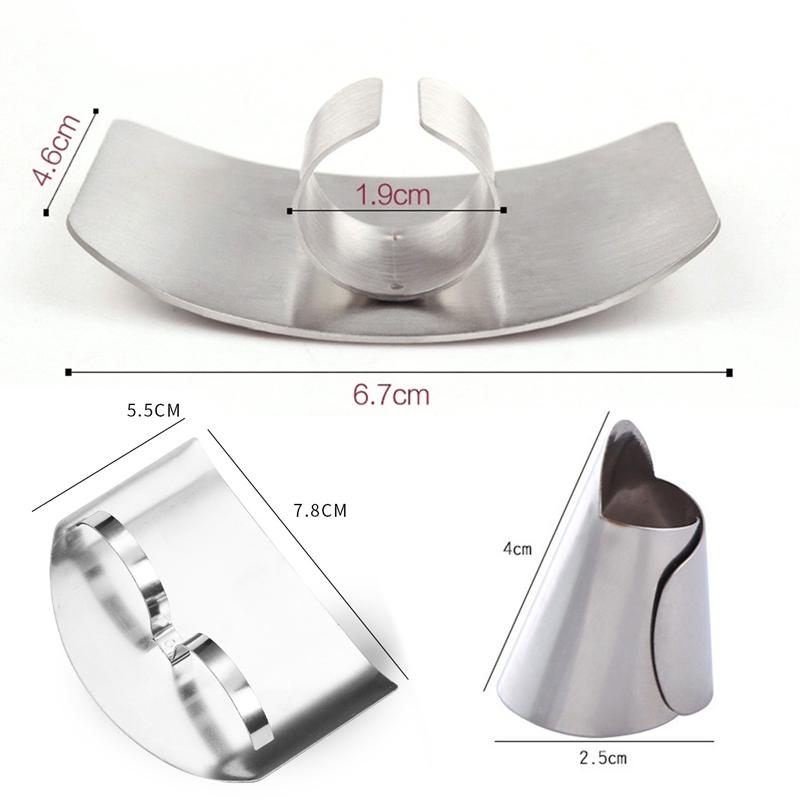 Stainless Finger Steel Protector Antiaging-cut Finger Guard Safe Vegetable Cutting Hand Protecter Kitchen Gadgets Kitchen Accessories
