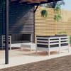 5 Pcs Garden Set with Anthracite Cushions Pine Wood