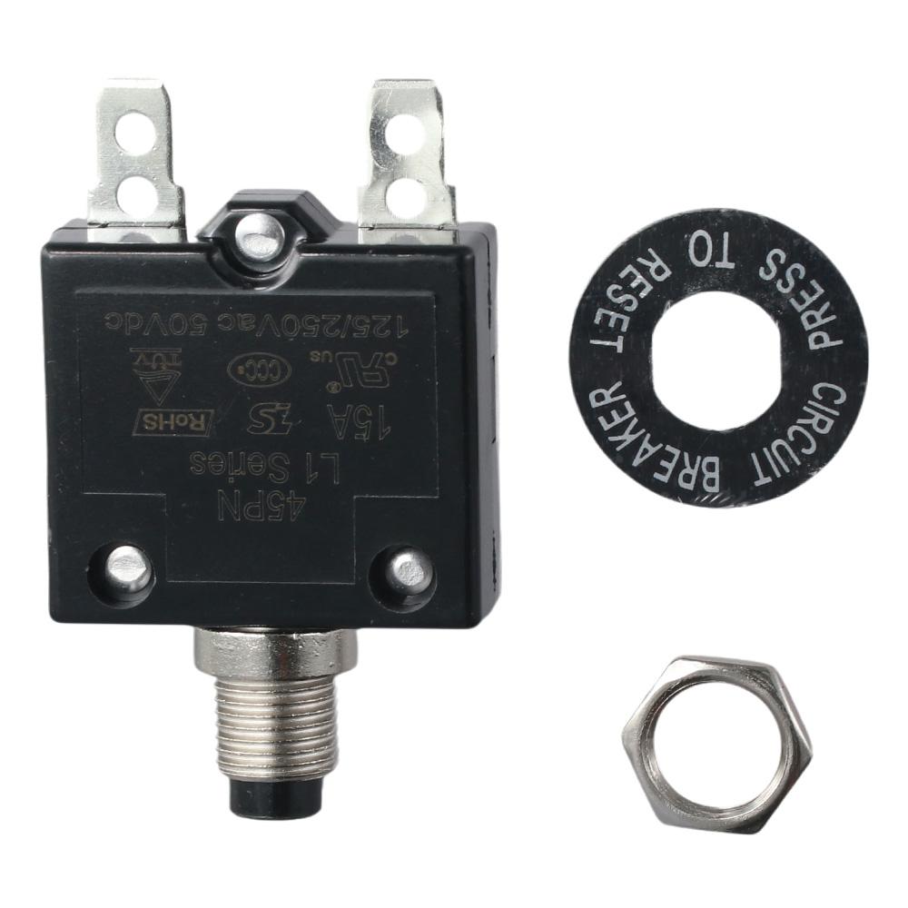 5-30A Dc Circuit Breaker 50Vdc Manual Reset Button Thermal Circuit Breaker  Current Protector