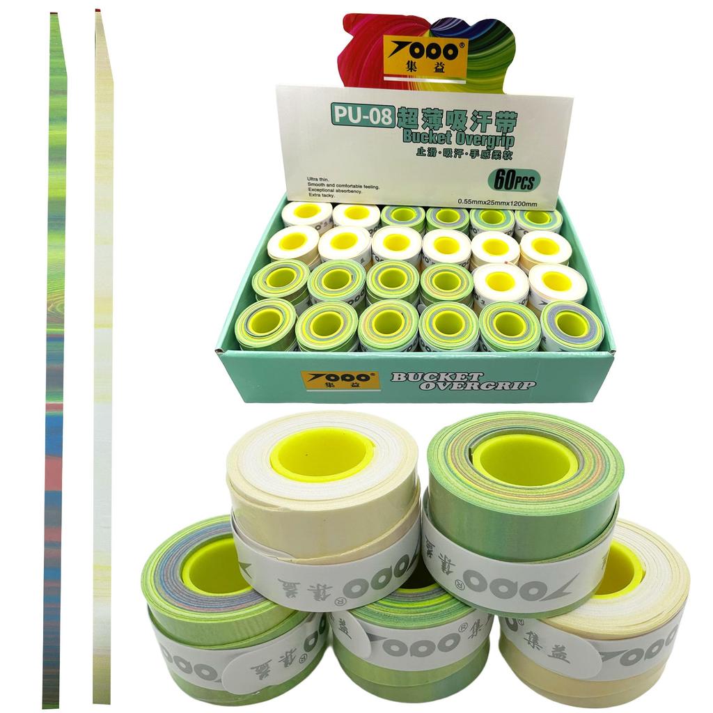 Yonex Gradient Grip Tape for for Fishing and Taiko Drums 60-Pack 0.55mm Rackets, Non-Slip, Sweat-Absorbent, Breathable, Golf, Tennis, Baseball,