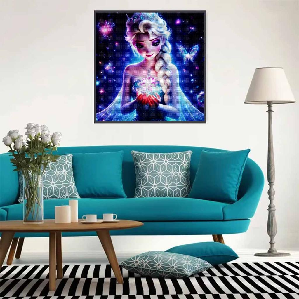 5D DIY Diamond Painting Decorative Ice Queen Aisha Full Round Drill Scenery Diamond Embroidery Cross Stitch Kits Home Decor Gift