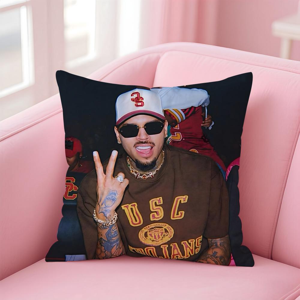 Hot C-Chris Brown Cushion Cover Comfortable Reversible Pillow Cover Ideal for Car Sofa Bedroom & Beyond