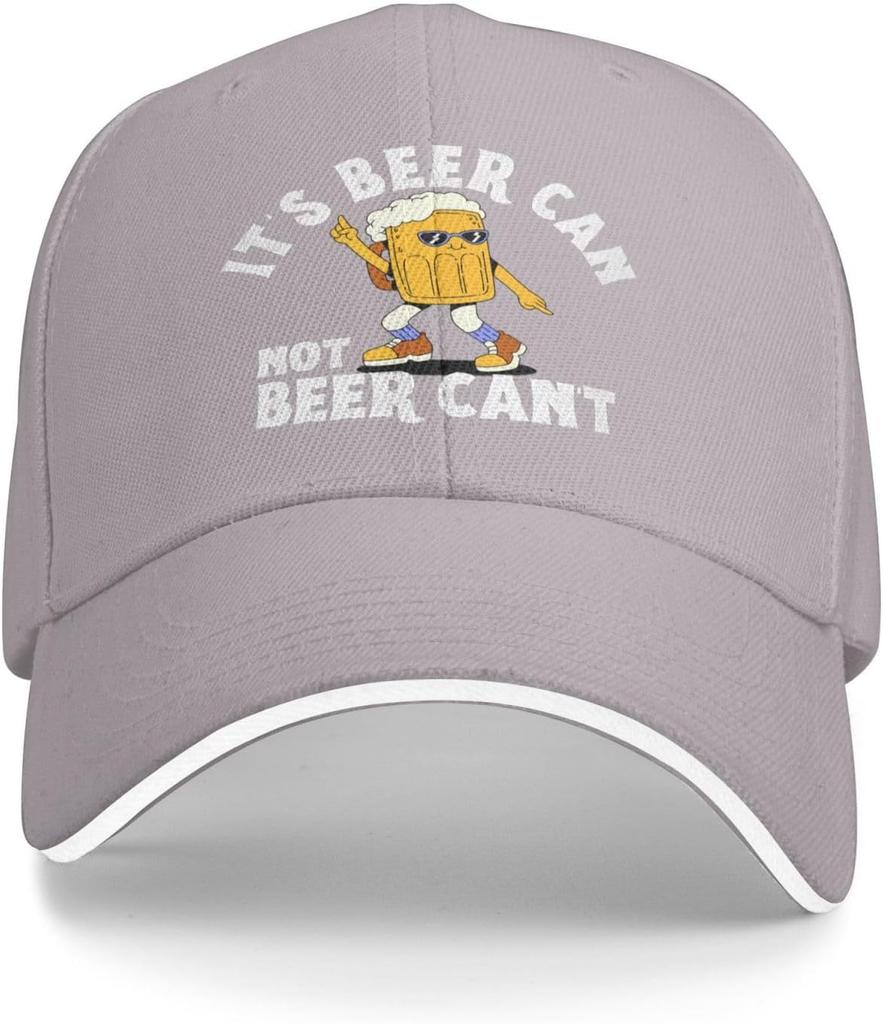 Beer Can Not Beer Cant Funny Drinking Baseball Cap Polyester Adult Unisex Outdoor Adjustable Hat