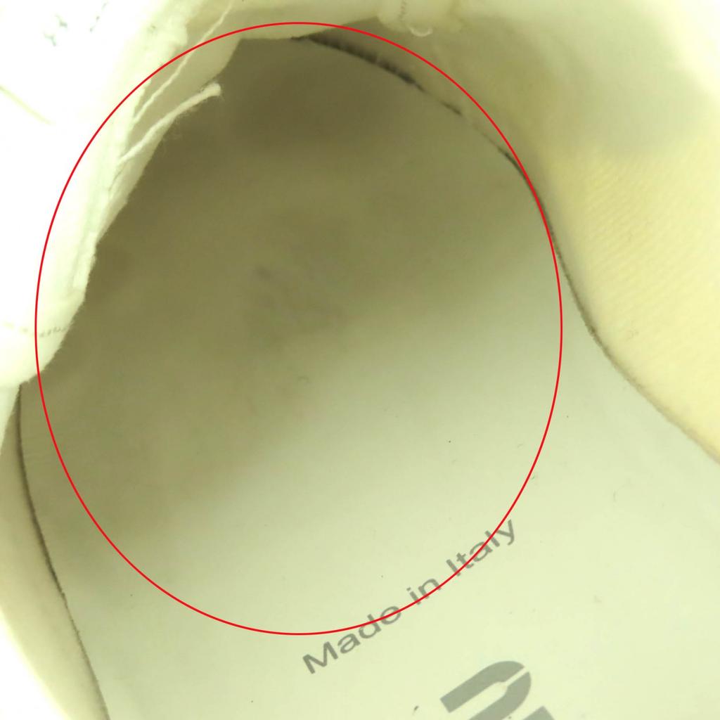 Sehr gut MIUMIU Sneaker Logo Klettverschluss Canvas Elfenbeinfarbenes Canvas Damen 36 5E890D Gebraucht