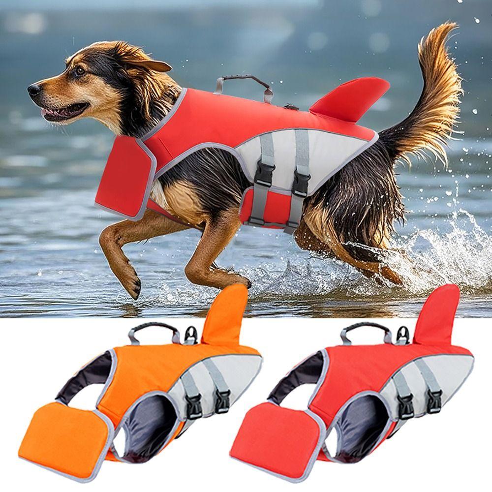 Back Traction Hook Dog Life Jacket Vest High Buoyancy Pet Safety Swimsuit  Hound