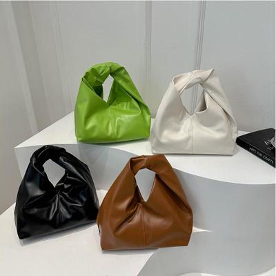 Women Pleated Folded Cloud Shoulder Armpit Bag Fashion Large Capacity Summer Candy Color Hobo Bag CLE
