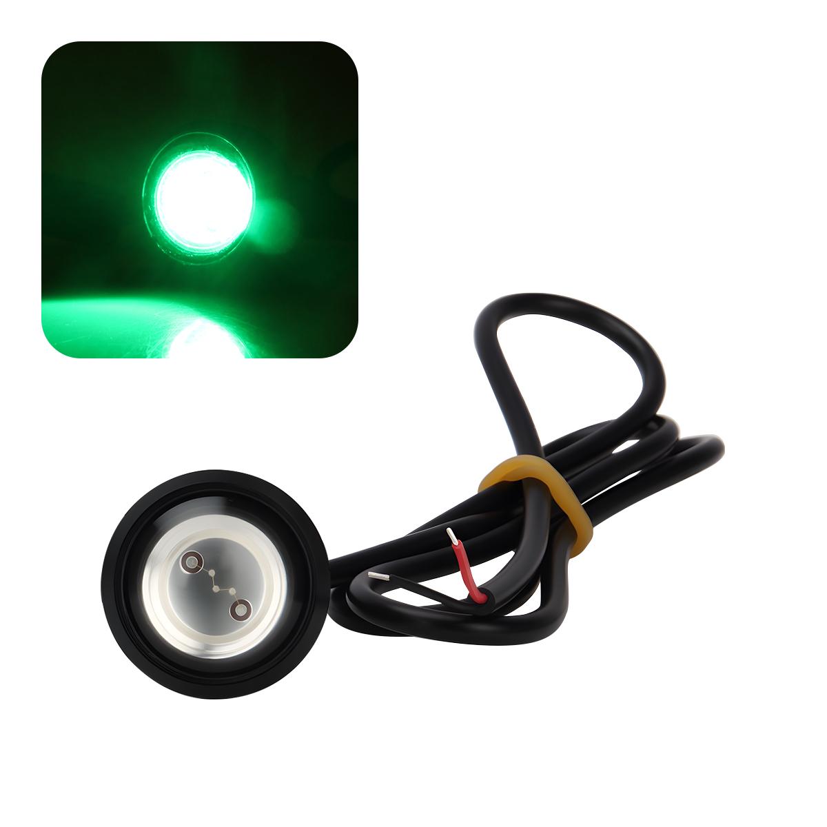 

2PCS Motorcycle LED Eagle Eye Spotlight Lamp 10-32V Fog Lamp High Power 3W Headlight Driving Light for Car Motor Accessories зелёный