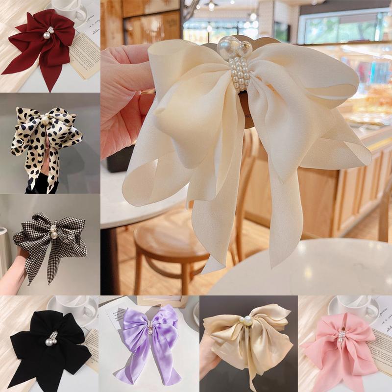 New Oversize Bowknot Pearl Barrettes Hairpins Hair Band Trendy Hairpin Hair Clip
