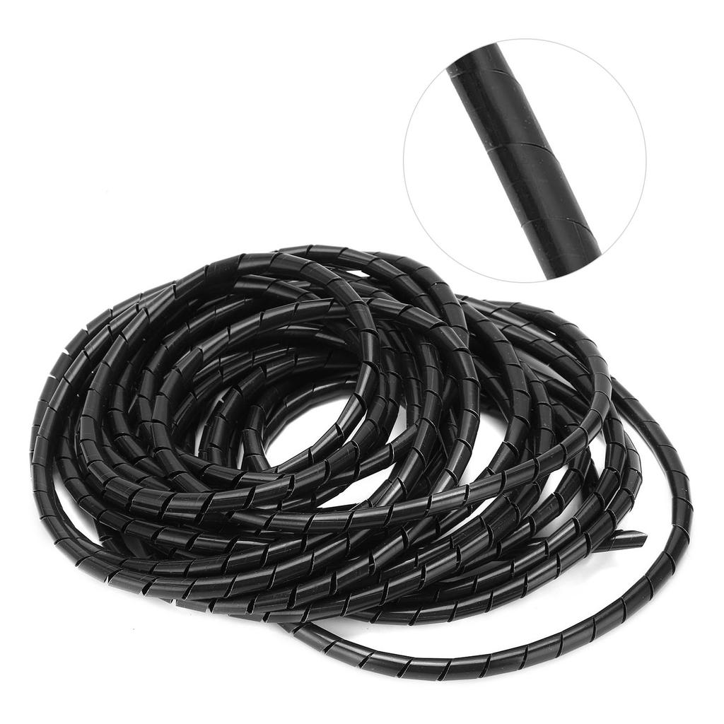 Buy Spiral Wire Wrap Cord Flexible Cable Organizer Management Black 8mm
