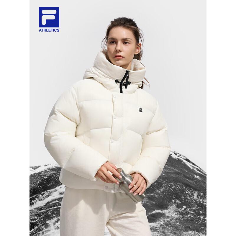 FILA Women's Hooded Loose Fit Winter Down Jacket