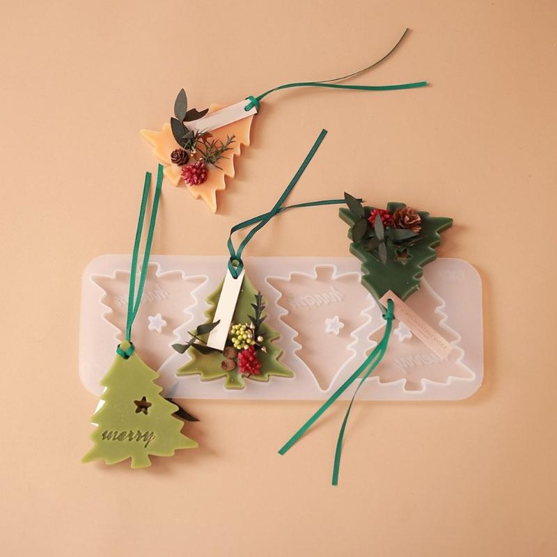 Flexible Silicone Aromatherapys Stone Mold Christmas Tree Decoration Mould High Temperature Resistant Mould for Ornament