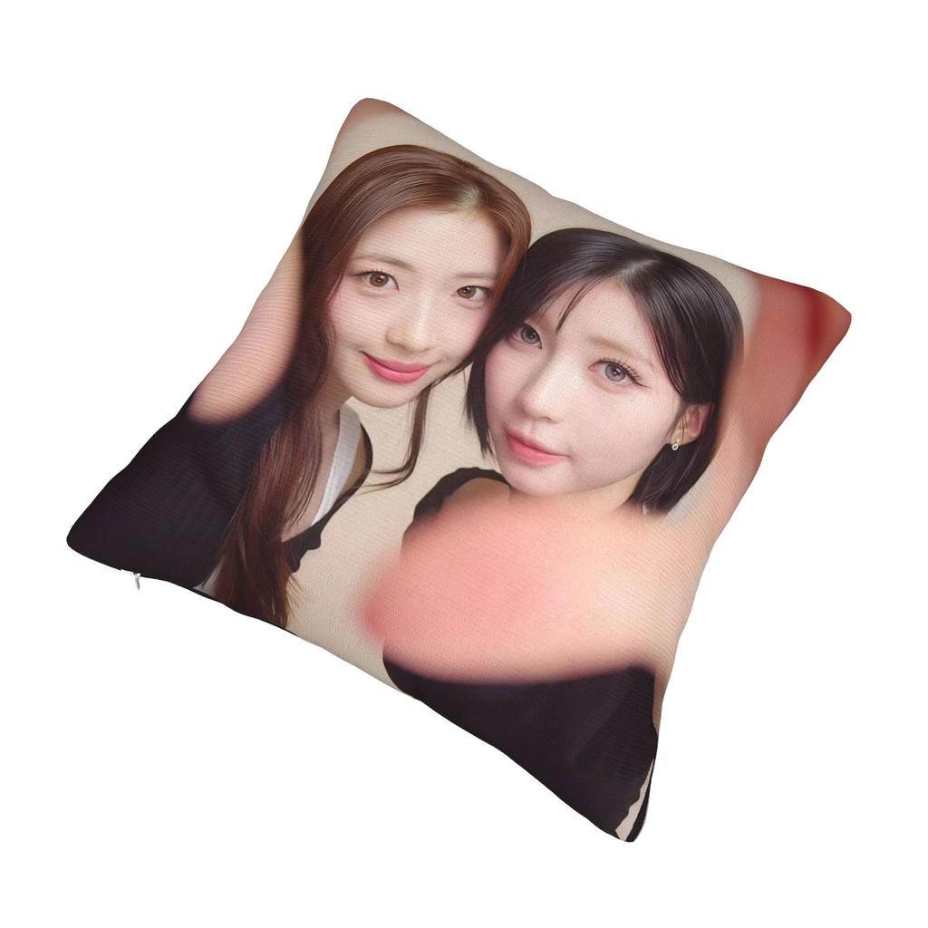 Kpop Style Babymonsters Group Pillowcase Soft Fabric Cushion Cover Decoration Pillow Case Cover Home Square 40*40Cm