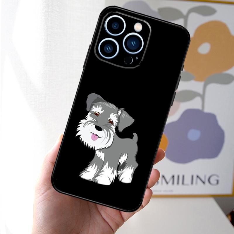 Miniature Schnauzer dog art Case For iPhone 16 15 14 13 12 11 Pro Max Mini Cover X XR XS 8 7 14 16 15 Plus Accessories