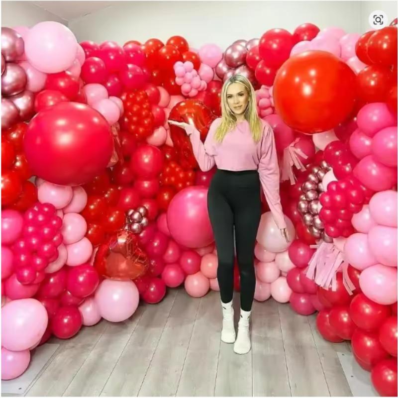 100 Stück Verdickte Latexballons in Rot für Festliche Partys Und Geburtstagsdekorationen, Hochzeitsdekoration