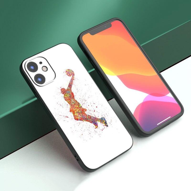 Husa de telefon pentru coș de baschet dunk pentru Apple iPhone 14 13 12 Mini 11 Pro Max 7 8 XR X XS 7 8 Plus SE 2020 2022 husă neagră