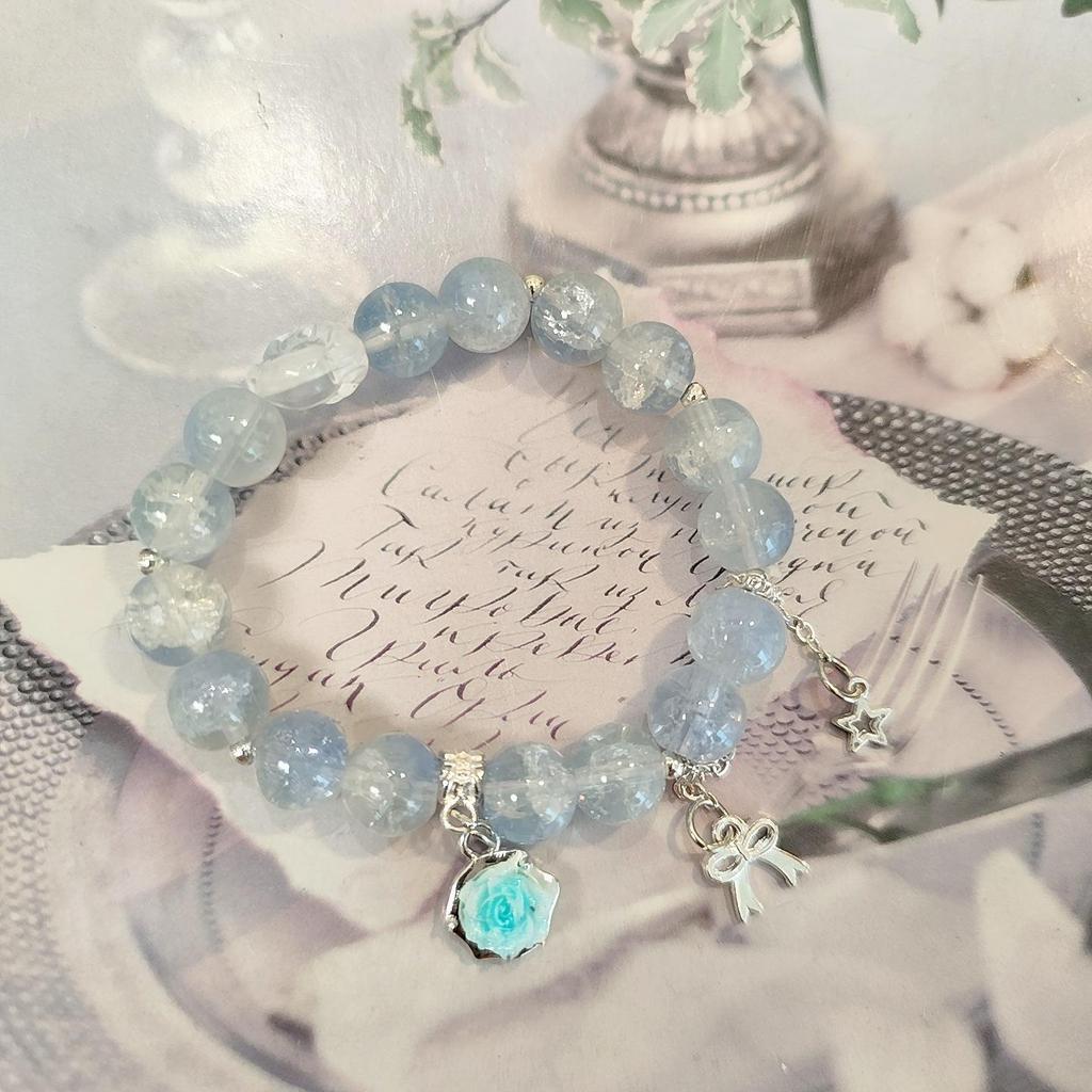 Festive Holiday Christmas Tree Bracelet with Lampwork Beads