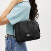 Coach Faye 22 Logo Letter Logo Magnetic Buckle Closure Cow Leather Cloud Bag Hand Shoulder Bag Small Size Women's Black