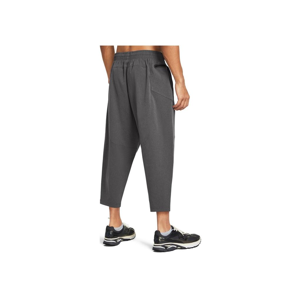 Under Armour Armour Slim Fit Cropped Pants with Elastic Drawstring Men Bottoms Grey 1383030-025