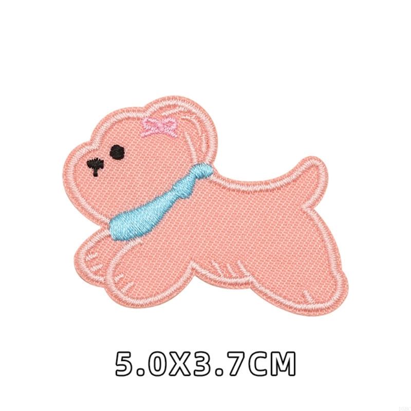 Dog Animal Embroidered Iron On Fabric Patches For Jackets Backpacks Dress Hat