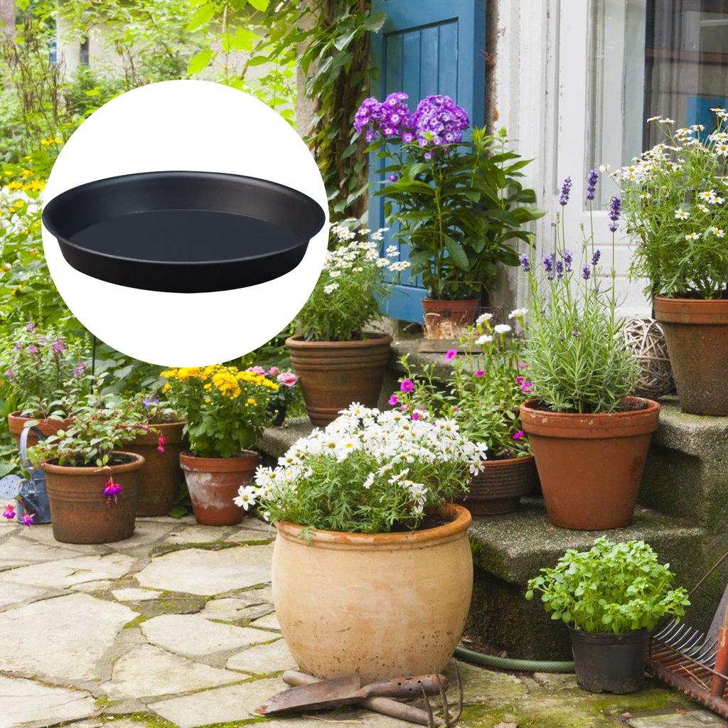 Thickened Plant Coasters Round Plastic Water Drip Trays For 13.6inch Diameter Size Flower Pots Indoor Outdoor Use