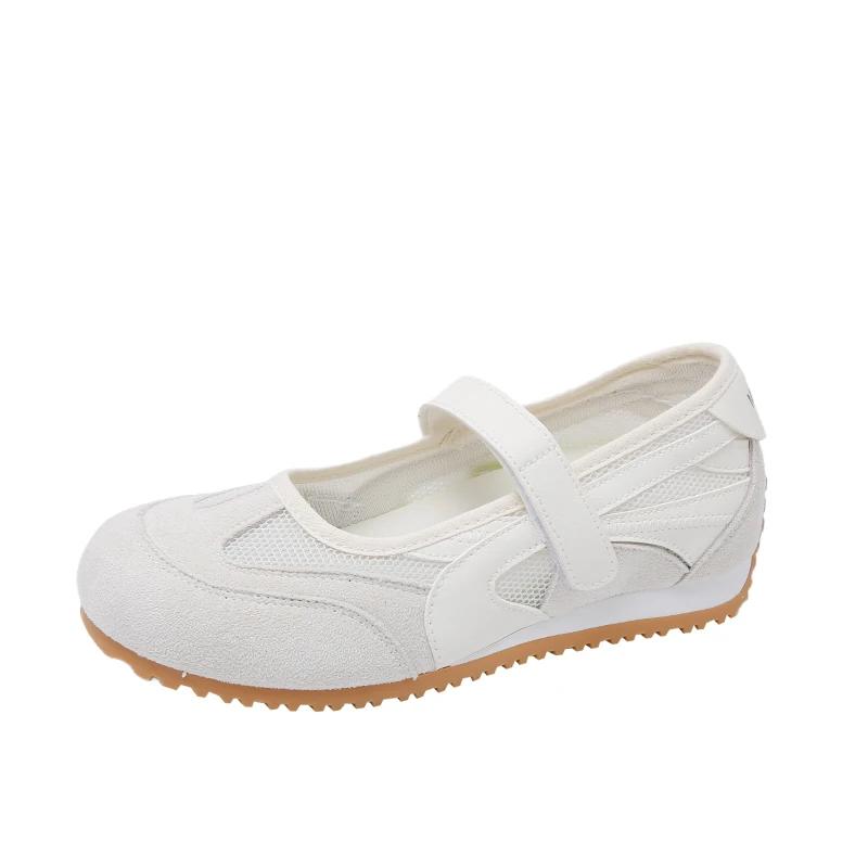Fashion 2025 Summer Women's Vulcanize Shoes Mary Jane Flats Casual Outdoor Walking Sneakers Comfortable Light Rubber Sole Shoes Ladies