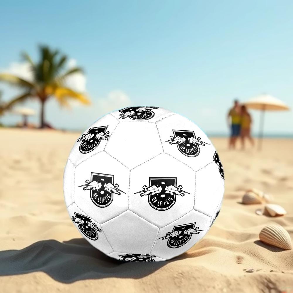 RB leipzig logo Soccer Ball, colorful, suitable for all ages, machine-stitched, PVC material, competition grade, durable and high bounce