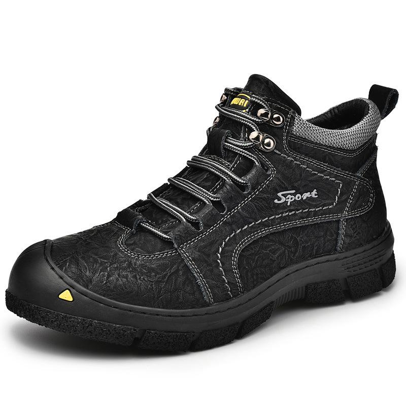 Herbst und Winter 2025 neue Herrenschuhe Mode Outdoor Freizeitschuhe Sportschuhe mittlerer Riemen matt Wanderschuhe trendige Herrenschuhe