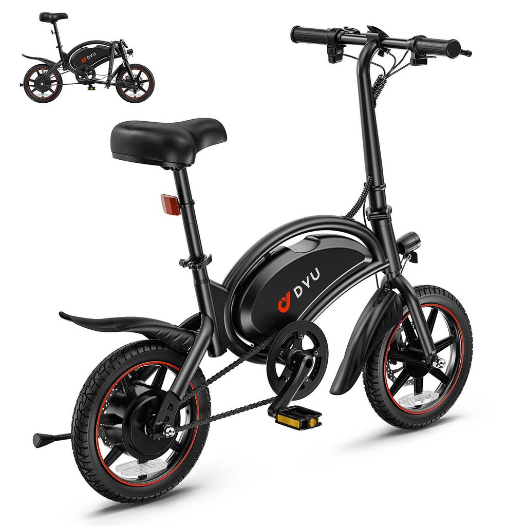 DYU D3S Pedal-Assist Electric Bike, 250W Motor, 36V 10Ah Battery