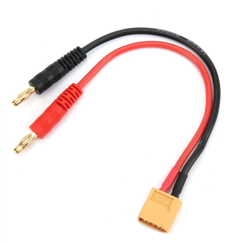 15cm RC Charger Cable XT60 To 4.0mm Banana Plug 14AWG Cable for Lipo Battery Charger