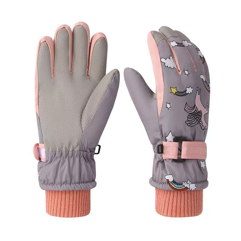 Customized ski gloves men s cold-proof fleece thickened snow riding thickened non-slip warm fleece M