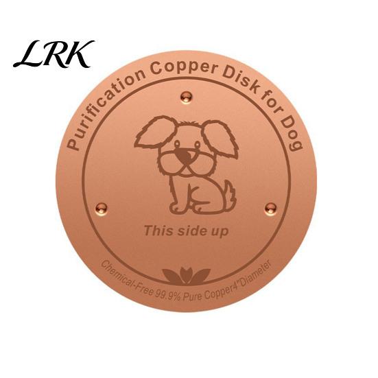 Pet Water Bowl Accessory Copper Disc Purification for Dog, 4-Inch Diameter Pure Disc, Slimy Scale Removal with 3-Point Support Dog Dispenser