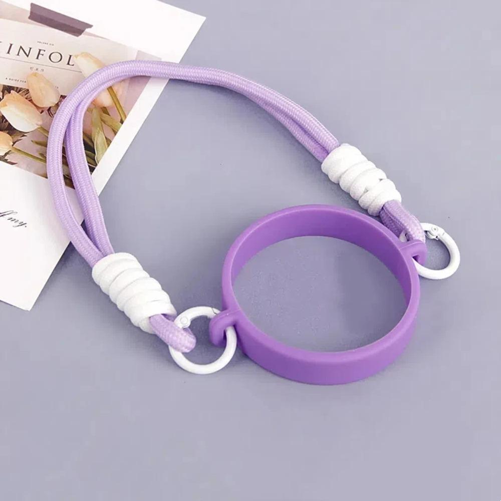 2PCS Silicone Ring Water Bottle Handle Strap Reusable DIY Water Bottle Sling Carrier Resilient Universal Water Cup Holder Strap