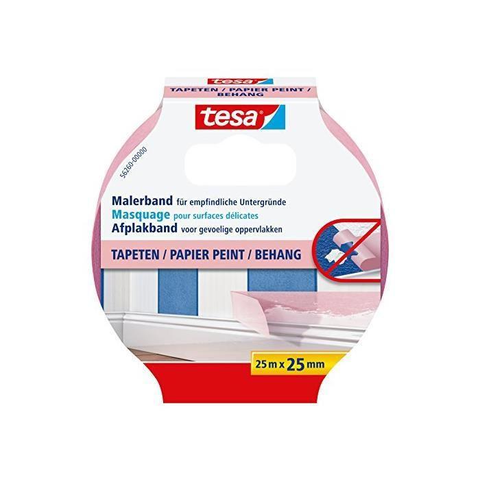 Tesa Lot De 12 Precisions Sensitive Ruban Adhésif De Masquage 25 Mm X 25 M