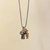 Spotted Tiger Eye Stone Mushroom Brown Heart Star Cross Flower Pendant Long Clavicle Chain Necklace Women Exquisite Accessories