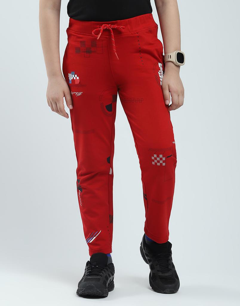 MONTE CARLO Boy's Regular Fit Printed Track Pants