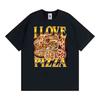 Ik Hou Van Pizza Grafische Unisex T-shirts Unisex Kleding Vintage Gotische Zomer T-shirt Tops Hoge Kwaliteit Comfort T-shirt Streetwear