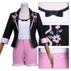 Miraculous Ladybug Temporada 6 Marinette Dupain-Cheng Roupa Fantasia Cosplay Casual com Shorts Rosa e Blazer Ladybug Noir roupas civis