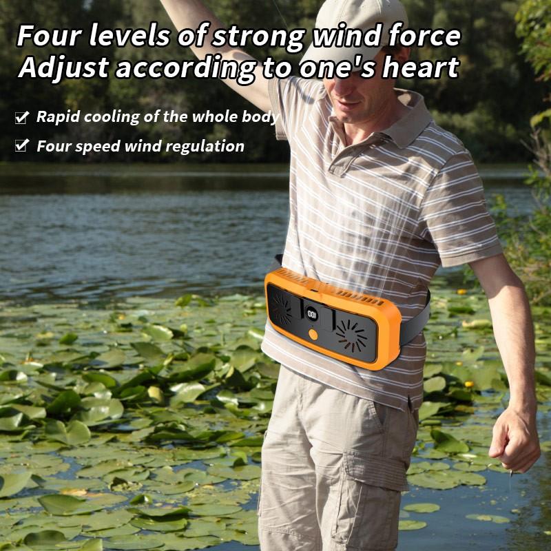 Waist-hanging Fan Outdoor Construction Portable Waist-clip Portable Fan To Cool Down USB High-speed Fan