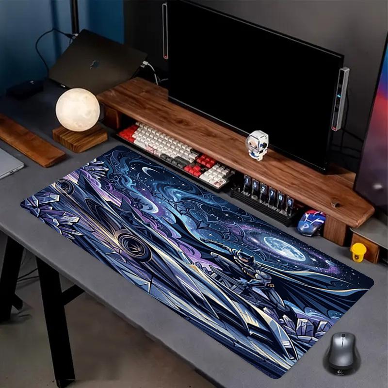 Batman Print Mouse Pad, Anti‑Slip Desktop Keyboard Mat, for PC Laptop Gaming Working Daily Use, Cool Festival Surprise Gift
