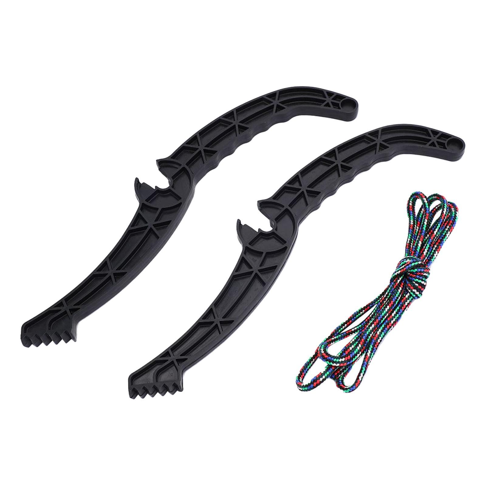 

1 Pair Ski Sleds Brake Pads Non Slip Ski Brake Pads Handle Features Plastic Winter Adventures Crafted for Slide Outdoor Sports чорний
