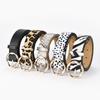 Japanese Harajuku Style Wide Waist Belt with Snake & Leopard Print for Women