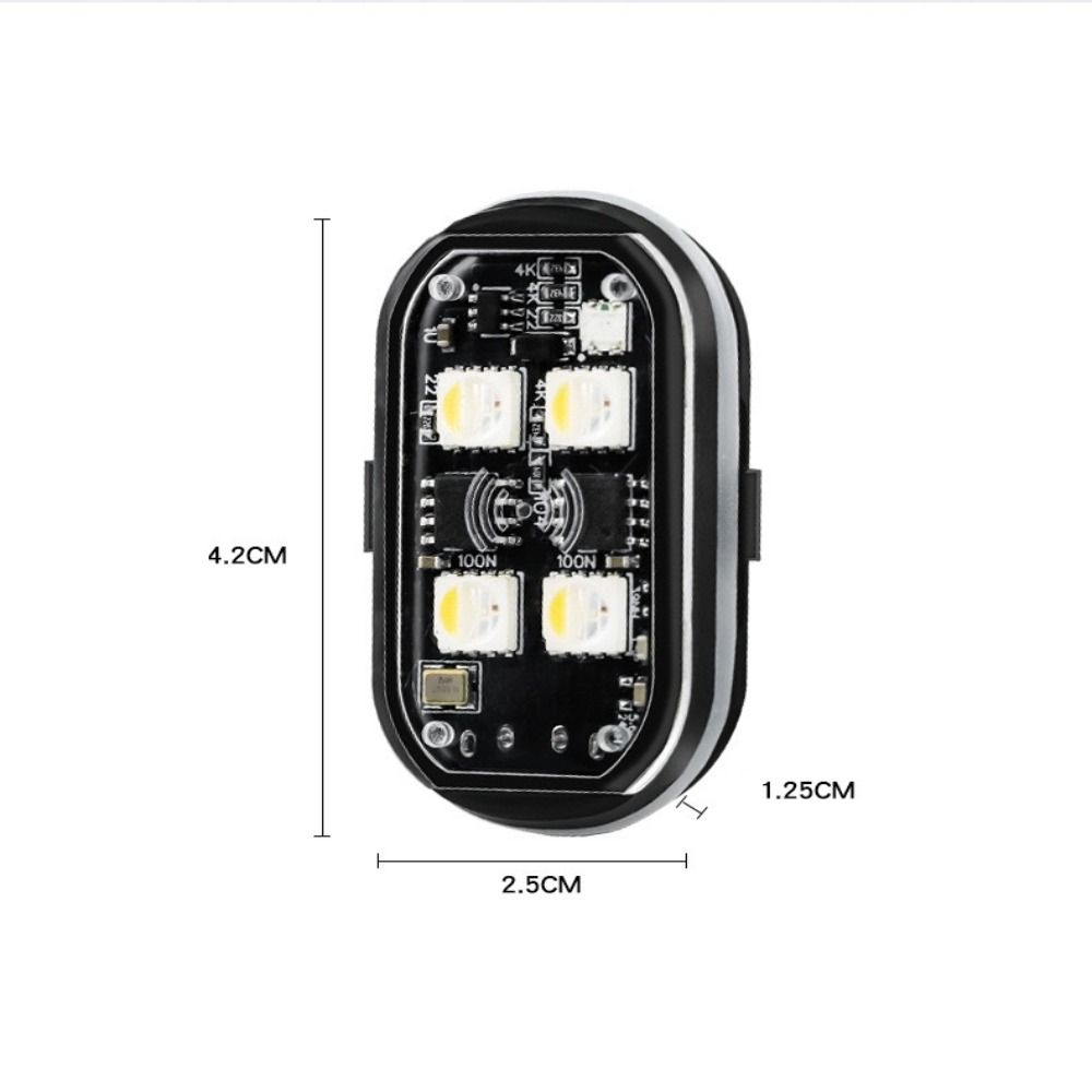 1/2/4/6pcs Anti-Collision Wireless LED Strobe Lights Rechargeable LED Warning Light