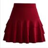 Women's Double Layer High Waist A-Line Midi Swing Skirt for Square Dance