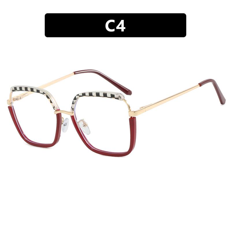 Anti-Blue Square Myopia Glasses Frame Women'S Large Frame Flat Glasses Can Be Matched With The Same Degree Of Plain Face Tide