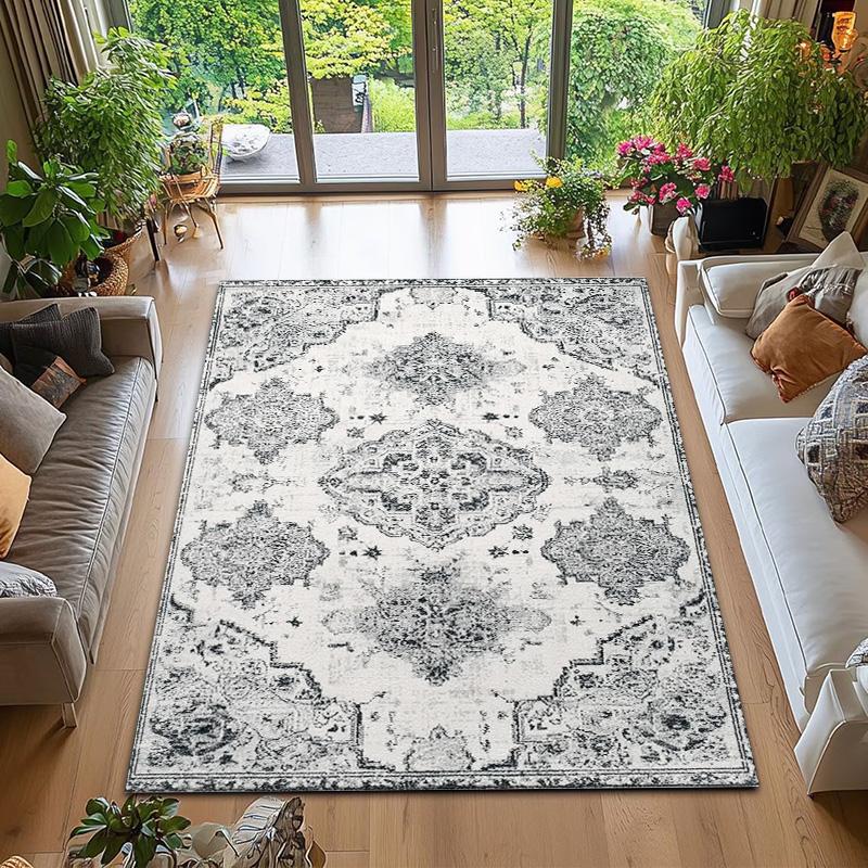 

RAKKS Vintage Velvet Area Mat-Non-Slip, Soft & Durable Polyester, Retro Abstract Design,Perfect for Living Room & Bedroom Decor 40x60cm