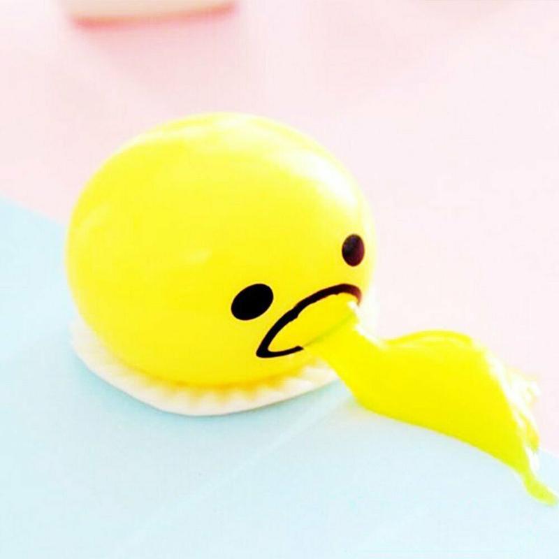 

Сквиши Яйцо Извергающее Желток Стресс-Болл с Желтой Слизью Снимайте Стресс Смешные Игрушки