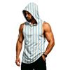 Men's Sleeveless Hooded Tank Top Muscle Fit Breathable Quick Dry Workout Gym Vest for Training Running